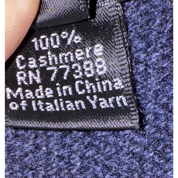 JCREW Women's 100% Cashmere Navy 3/4 Sleeve Sweater - Medium - Picture 3 of 9